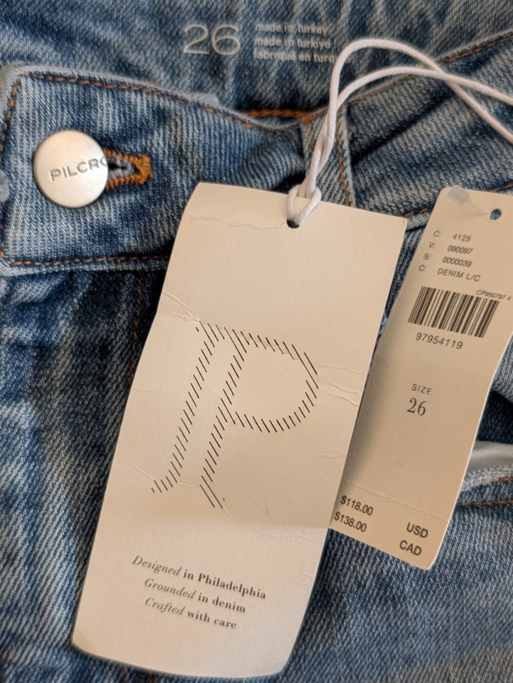 Pilcro Light Wash Denim Bermuda Shorts - Picture 4 of 4